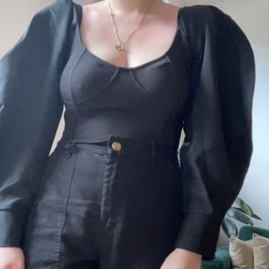 Zara puffy sleeve bodysuit